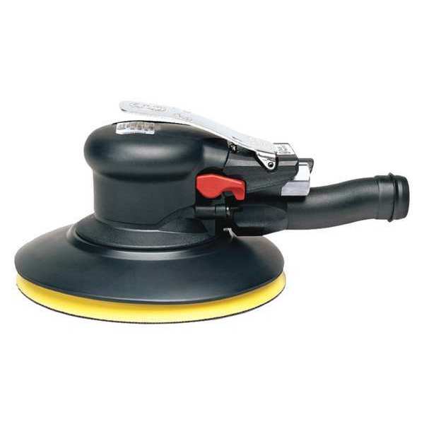 6 Inch Air Random Orbital Sander, Central Vac, Hook & Loop, 6 Pad Holes, 0.28 HP / 210 W - 12000 RPM