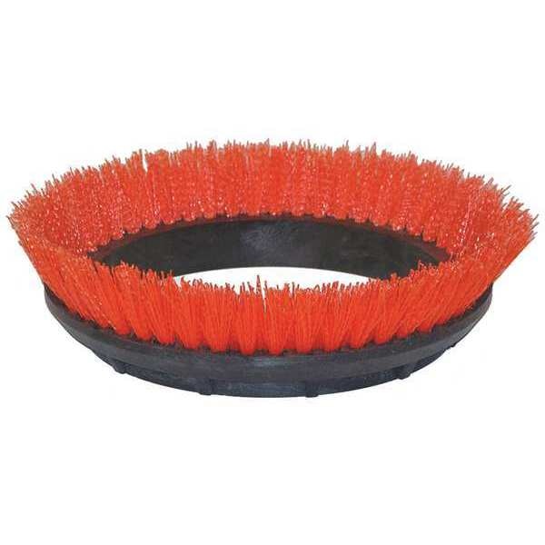Scrubbing Rotary Brush, Orange, 12 in.