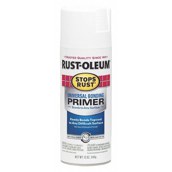 Spray Paint, White, Primer, 12 oz.