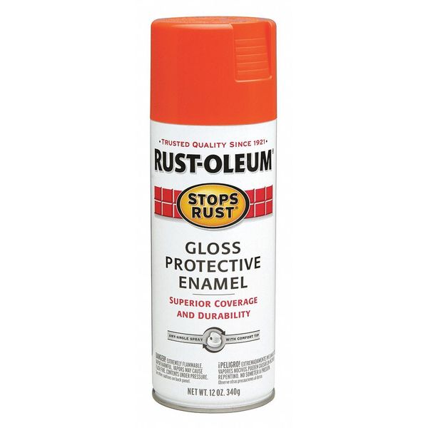 Spray Paint, Orange, Gloss, 12 oz