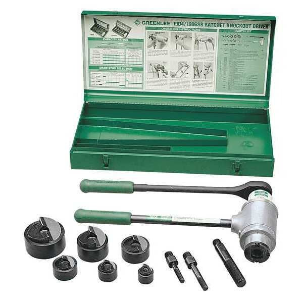 Ratchet Punch Driver Kit W/ 3 Studs, Case