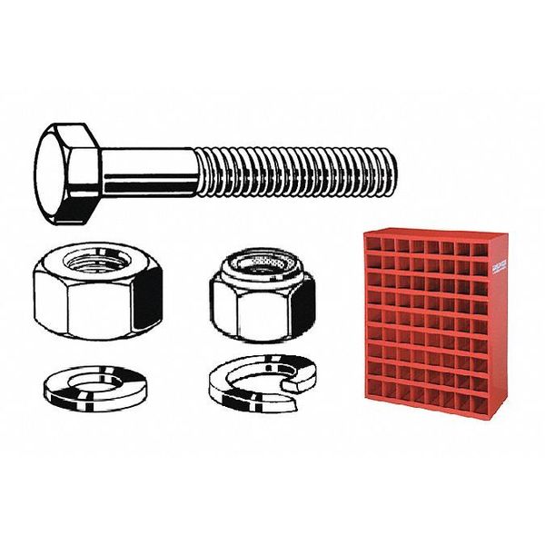 Hex Head Cap Screw Assortment, Stainless Steel, Plain Finish