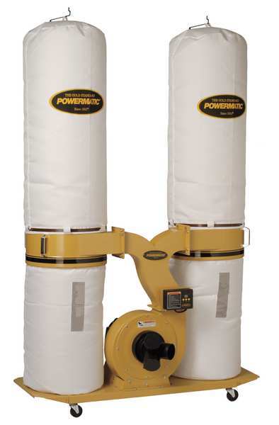 Dust Collector, 1,754 CFM Max Flow, 3 hp, 3 Phase