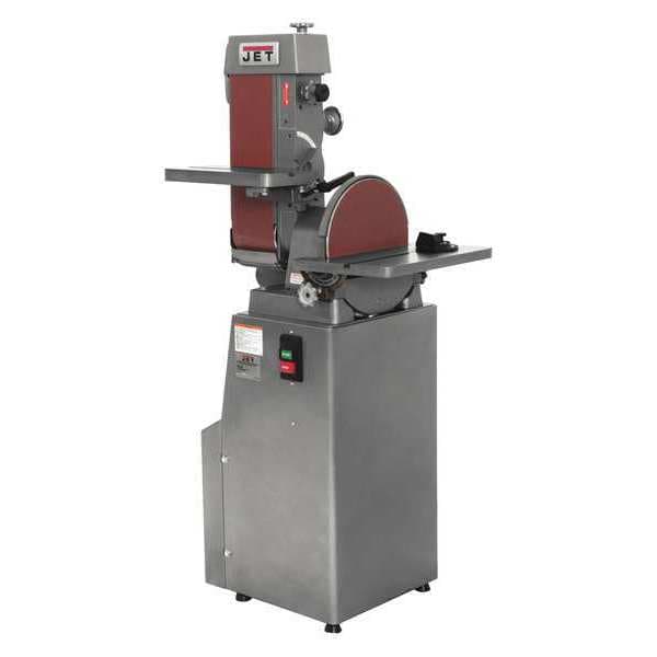 Belt/Disc Finishing Machine, 1 1/2 hp, 12 in Disc Dia, 1960 RPM Disc Speed, Corded, 230 V