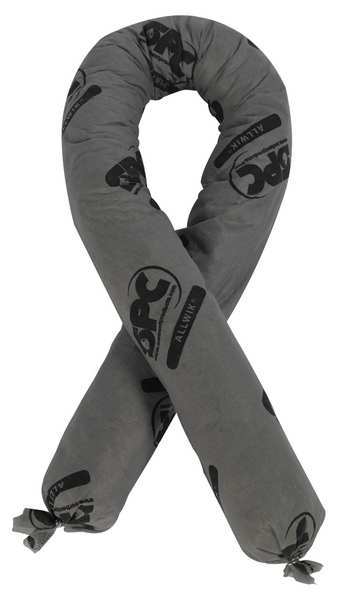 Sorbents, 30 gal/pk; 1 gal/sock, Universal Absorbed, Gray, Polypropylene, 30 PK