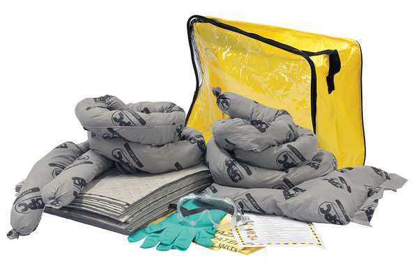 Spill Kit, Universal, Clear/Yellow
