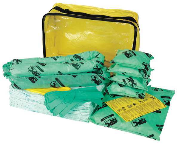 Spill Kit, Chem/Hazmat, Clear/Yellow