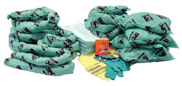 Spill Kit Refill, Chem/Hazmat, Green
