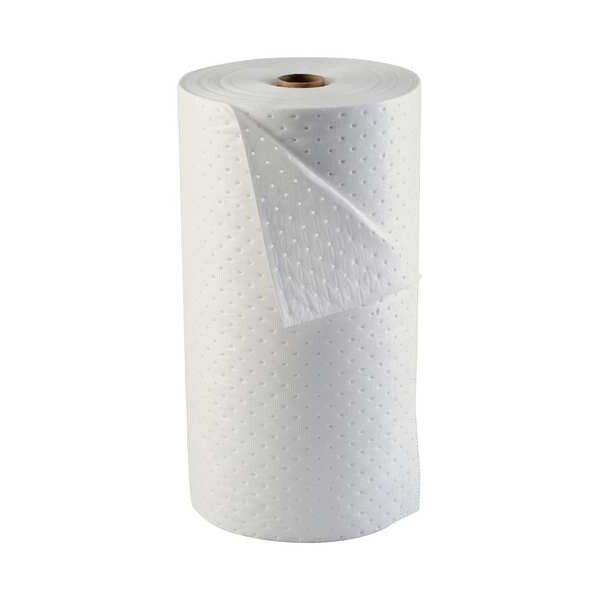 Sorbents, 38 gal/pk, Oil Absorbed, White, Polypropylene