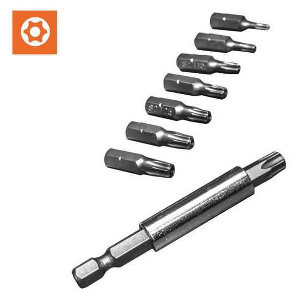 Security Star-Drive Bit, 9 Pc Set