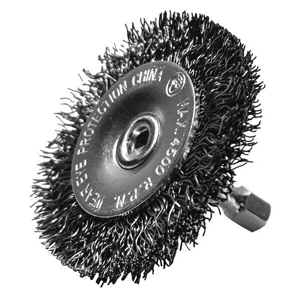 Crimped Radial Wire Brush, 2-1/2in, Coarse