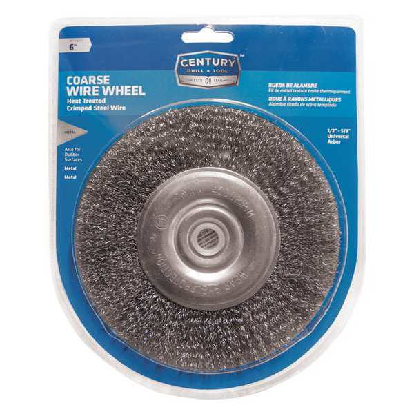Bench Grinder Crimped Wire Wheel, 6
