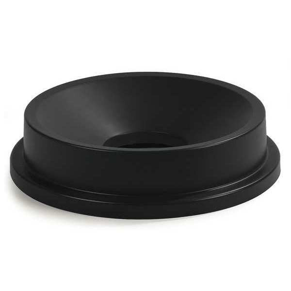 32 Gal Funnel Top Trash Can Funnel Lid, Black, Polyethylene