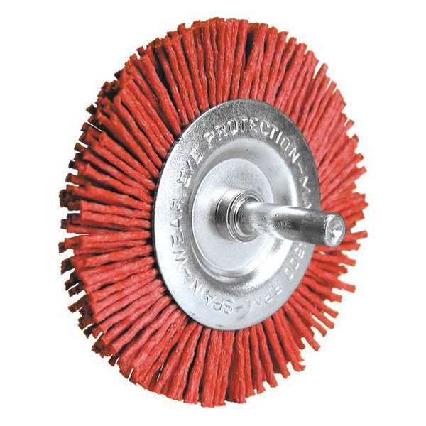 Radial Brush, Fine Nylon, 150 Grit, 4 in.