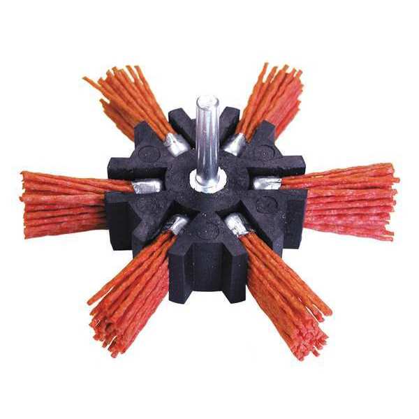 Flap Brush, Nylon Coarse, 80 Grit, 4 in.