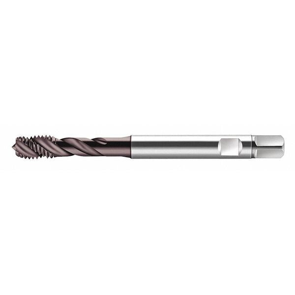 Spiral Flute Tap, M8-1.25, Plug, Metric Coarse, 3 Flutes, Hard Lube