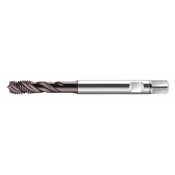 Spiral Flute Tap, M10-1.50, Plug, Metric, 3 Flutes, Hard Lube
