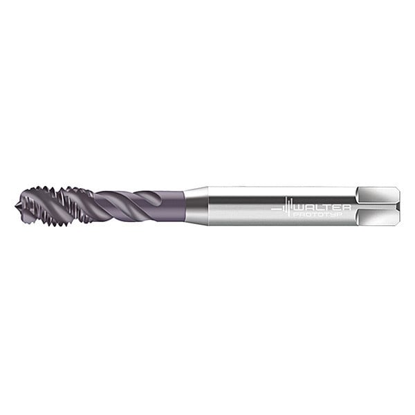Spiral Flute Tap, M5-0.80, Plug, Metric Coarse, 3 Flutes, TiAlN