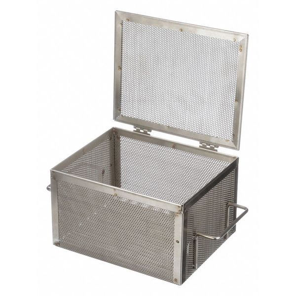 Silver Rectangular Parts Washing Basket, Stainless Steel