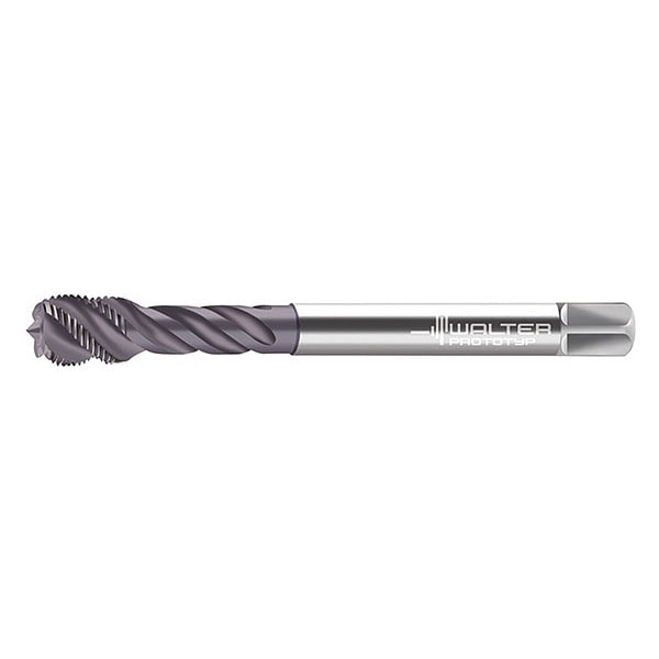 Spiral Flute Tap, M14-2.00, Plug, Metric Coarse, 3 Flutes, TiAlN