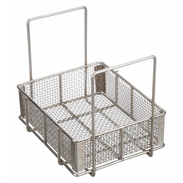 Silver Rectangular Parts Washing Basket, Stainless Steel