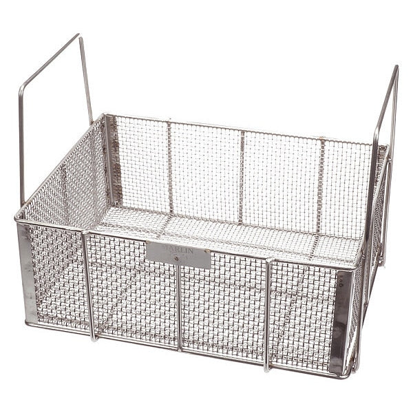 Silver Rectangular Parts Washing Basket, Stainless Steel