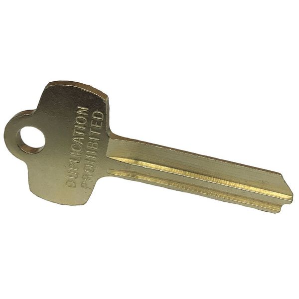 Key Blank, Keyway Type E, Number of Pins 0