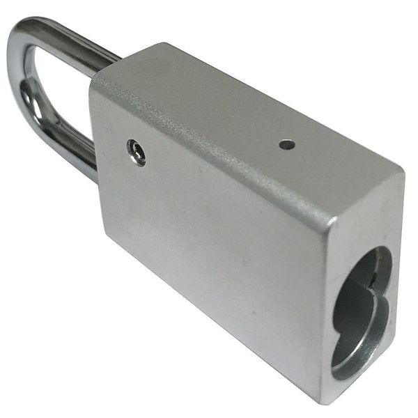 Padlock, Keyed Alike, Long Shackle, Rectangular Aluminum Body, Steel Shackle, 11/16 in W