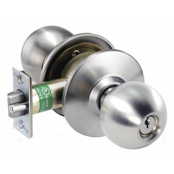 Knob Lockset, Mechanical, Entrance, Office