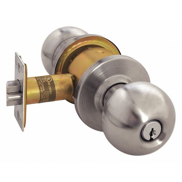 Knob Lockset, Mechanical, Entrance