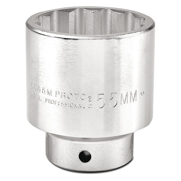 3/4 in Drive, 55mm Triple Square Metric Socket, 12 Points
