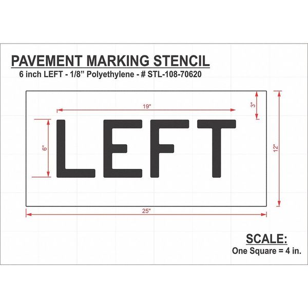 Pavement Stencil, Left, STL-108-70620
