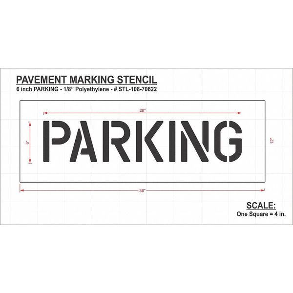 Pavement Stencil, Parking, STL-108-70622