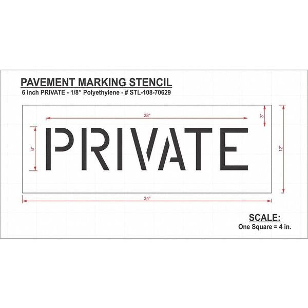 Pavement Stencil, Private, STL-108-70629