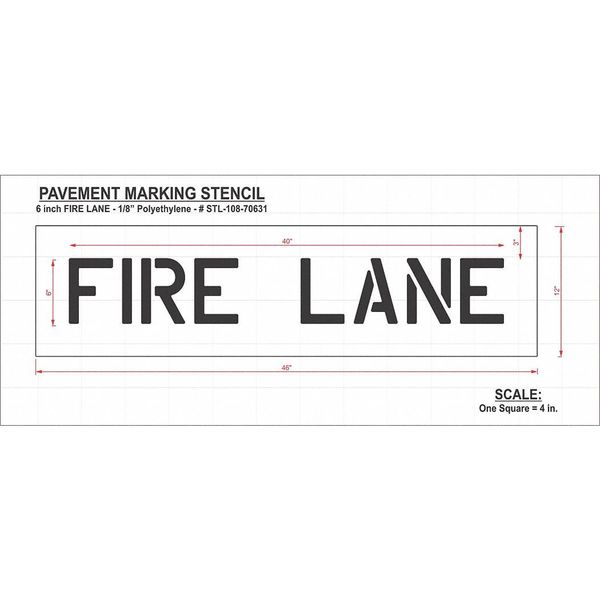 Pavement Stencil, Fire Lane, STL-108-70631