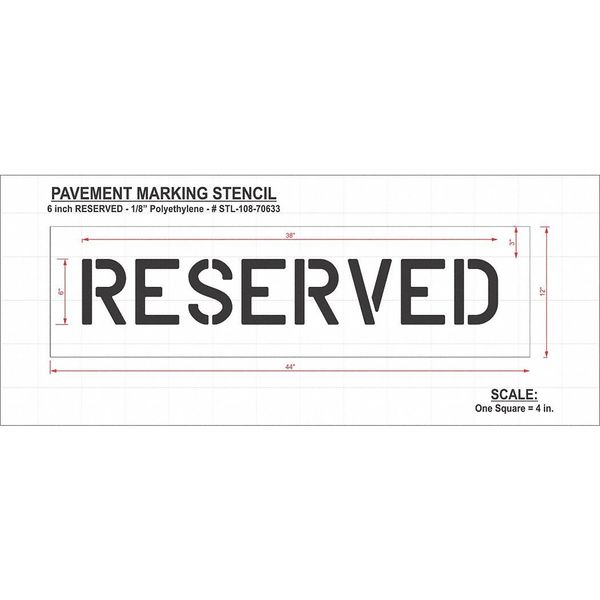 Pavement Stencil, Reserved, STL-108-70633