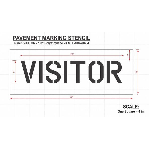 Pavement Stencil, Visitors, STL-108-70634