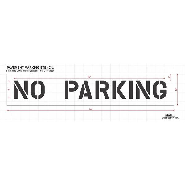 Pavement Stencil, No Parking, STL-108-70832