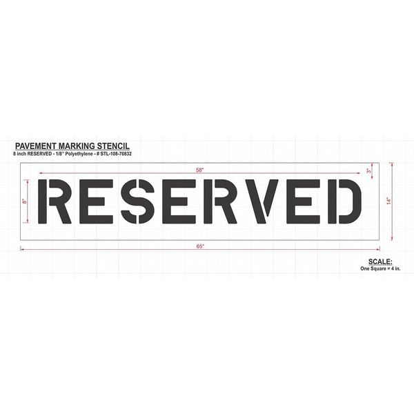 Pavement Stencil, Reserved, STL-108-70833