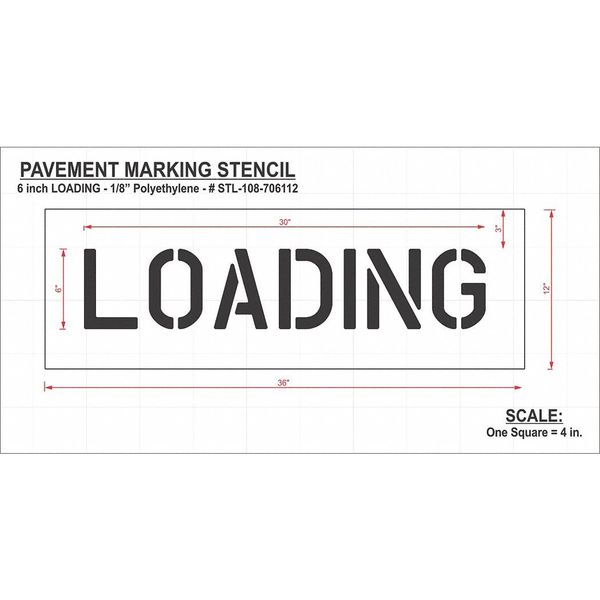 Pavement Stencil, Loading, STL-108-70612