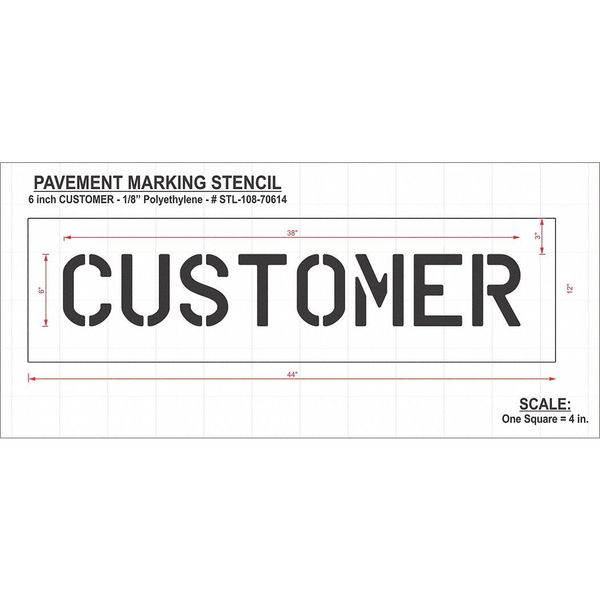 Pavement Stencil, Customer, STL-108-70614