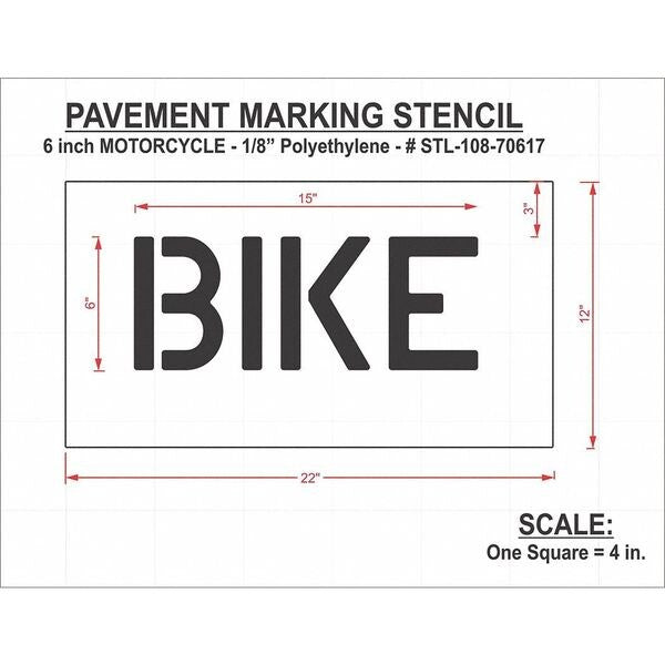 Pavement Stencil, Bike, STL-108-70617