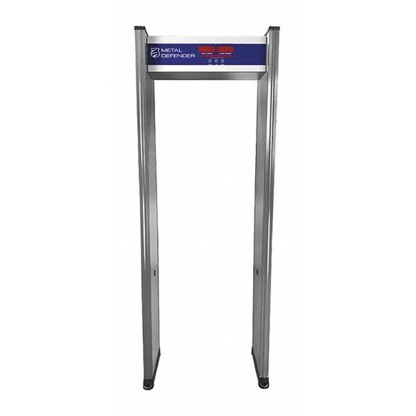 Metal Detector, Walk-Through, Gray, 10 Hz