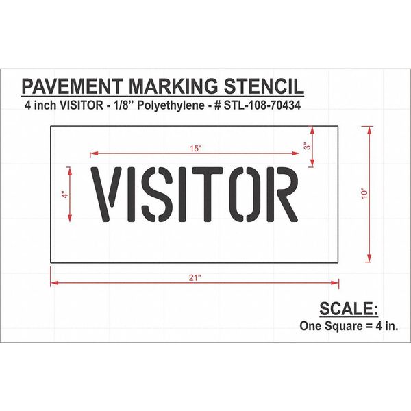 Pavement Stencil, Visitors, STL-108-70434