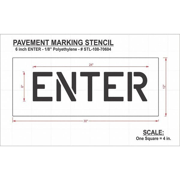 Pavement Stencil, Enter, STL-108-70604