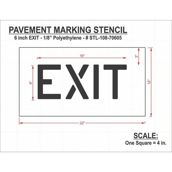 Pavement Stencil, Exit, STL-108-70605