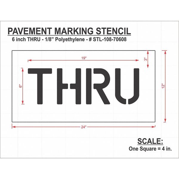 Pavement Stencil, Thru, STL-108-70608