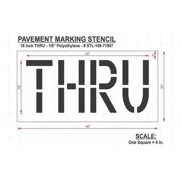 Pavement Stencil, Thru, STL-108-71808