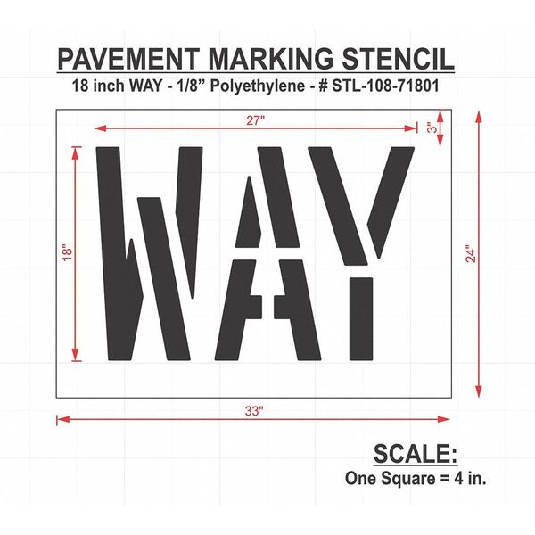 Pavement Stencil, Way, STL-108-71810