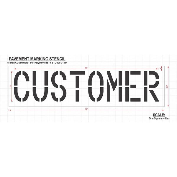 Pavement Stencil, Customer, STL-108-71814